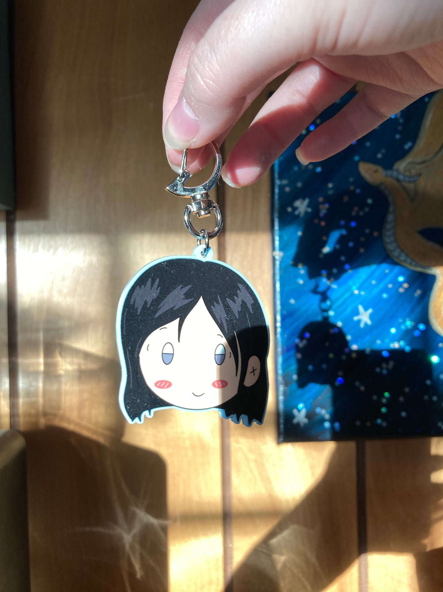 Cute Werewolf 2.5” Pastel Blue Acrylic Charm