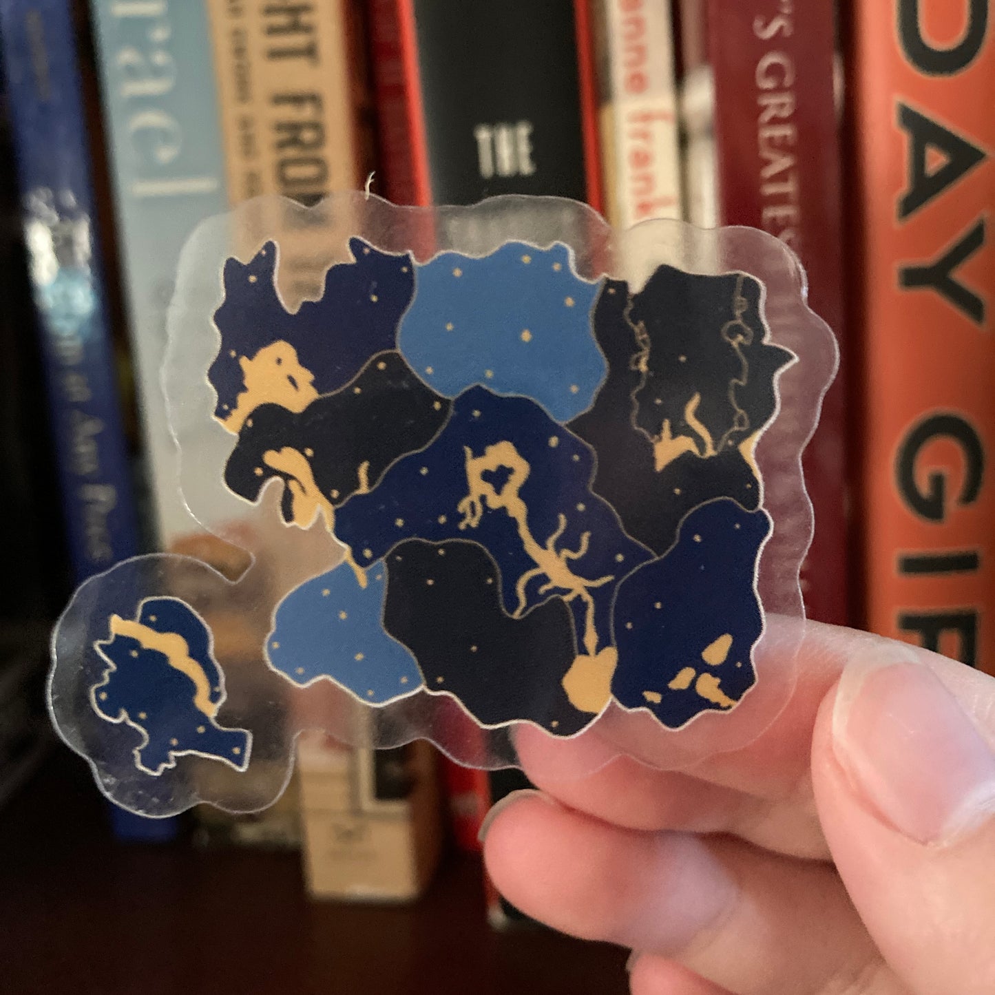 Fantasy Map 2 Inch Waterproof Clear Vinyl Sticker