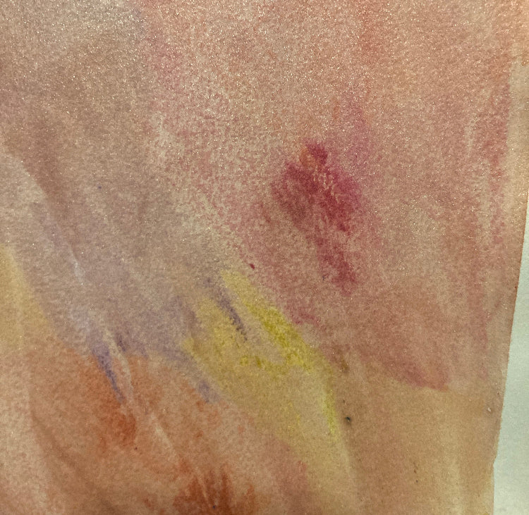 Pink & Gold Galaxy 9x12 Inch Original Metallic Watercolor Painting