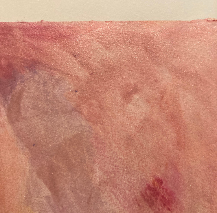 Pink & Gold Galaxy 9x12 Inch Original Metallic Watercolor Painting