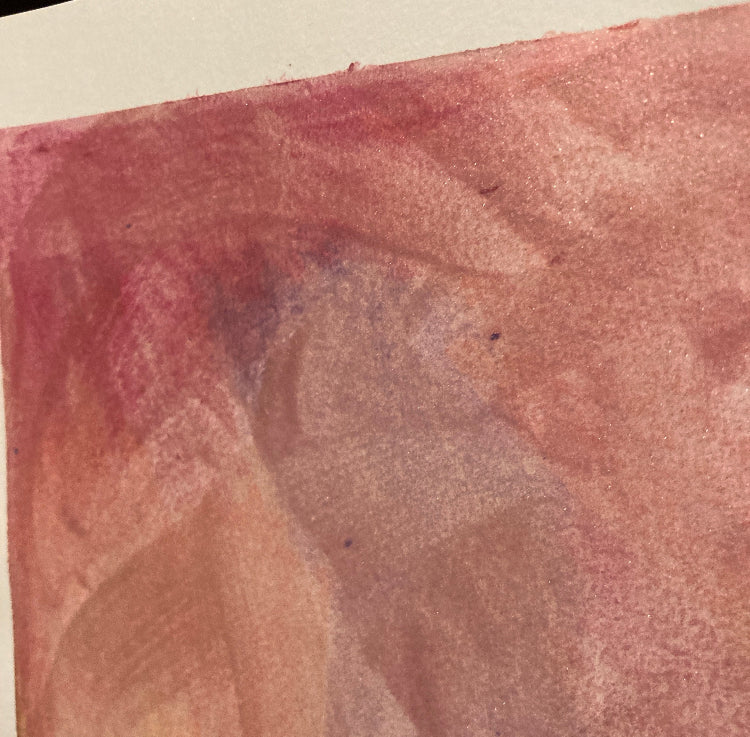 Pink & Gold Galaxy 9x12 Inch Original Metallic Watercolor Painting