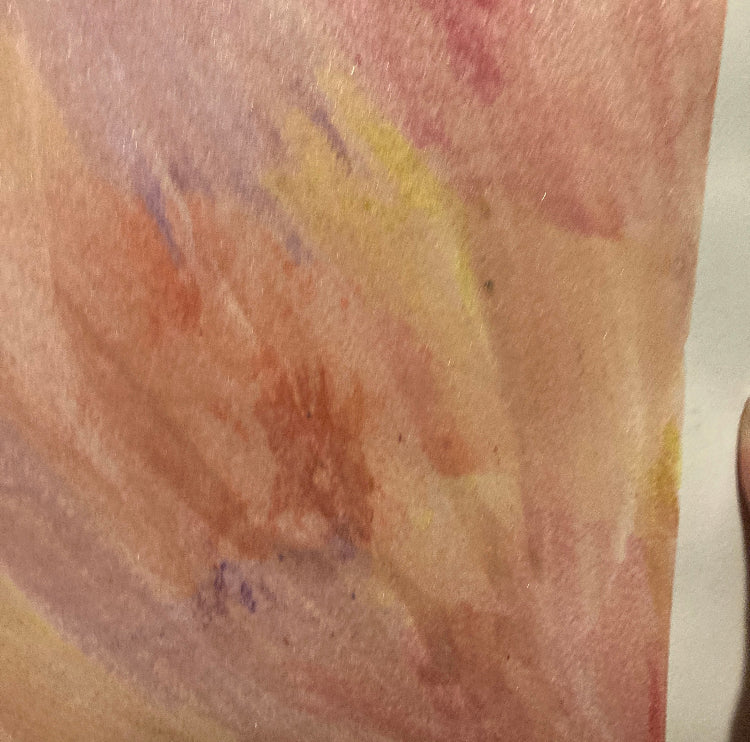 Pink & Gold Galaxy 9x12 Inch Original Metallic Watercolor Painting