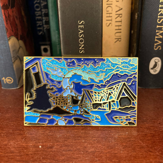 Limited Edition City at Night 2.5" Soft Enamel Glitter Pin