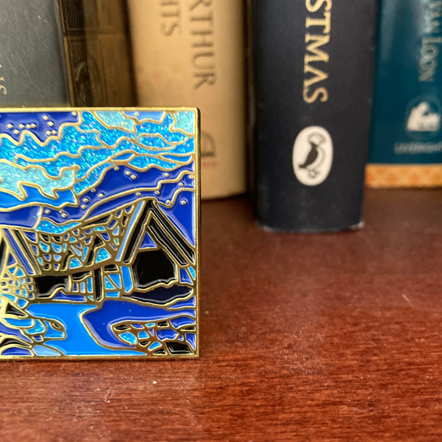 Limited Edition City at Night 2.5" Soft Enamel Glitter Pin
