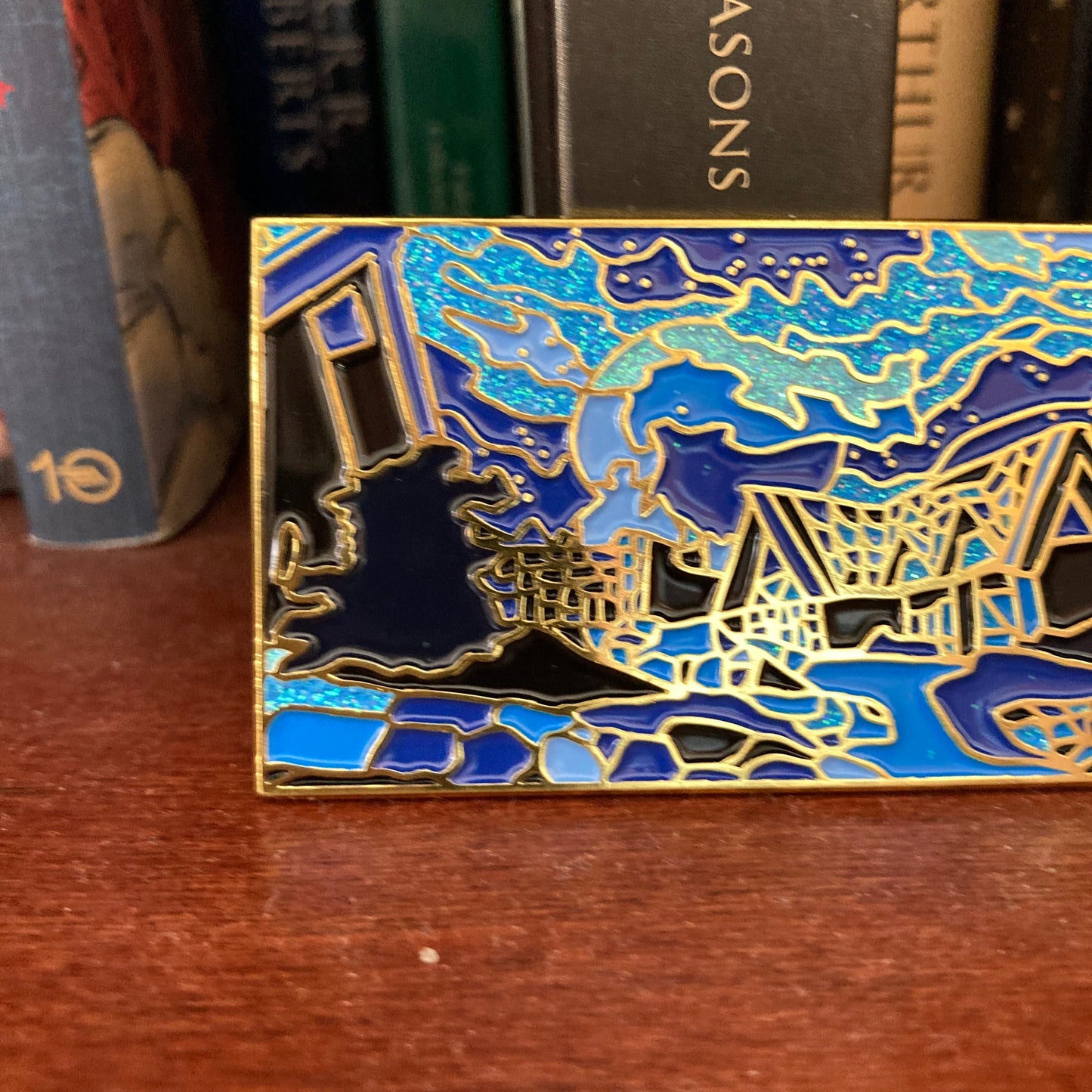 Limited Edition City at Night 2.5" Soft Enamel Glitter Pin