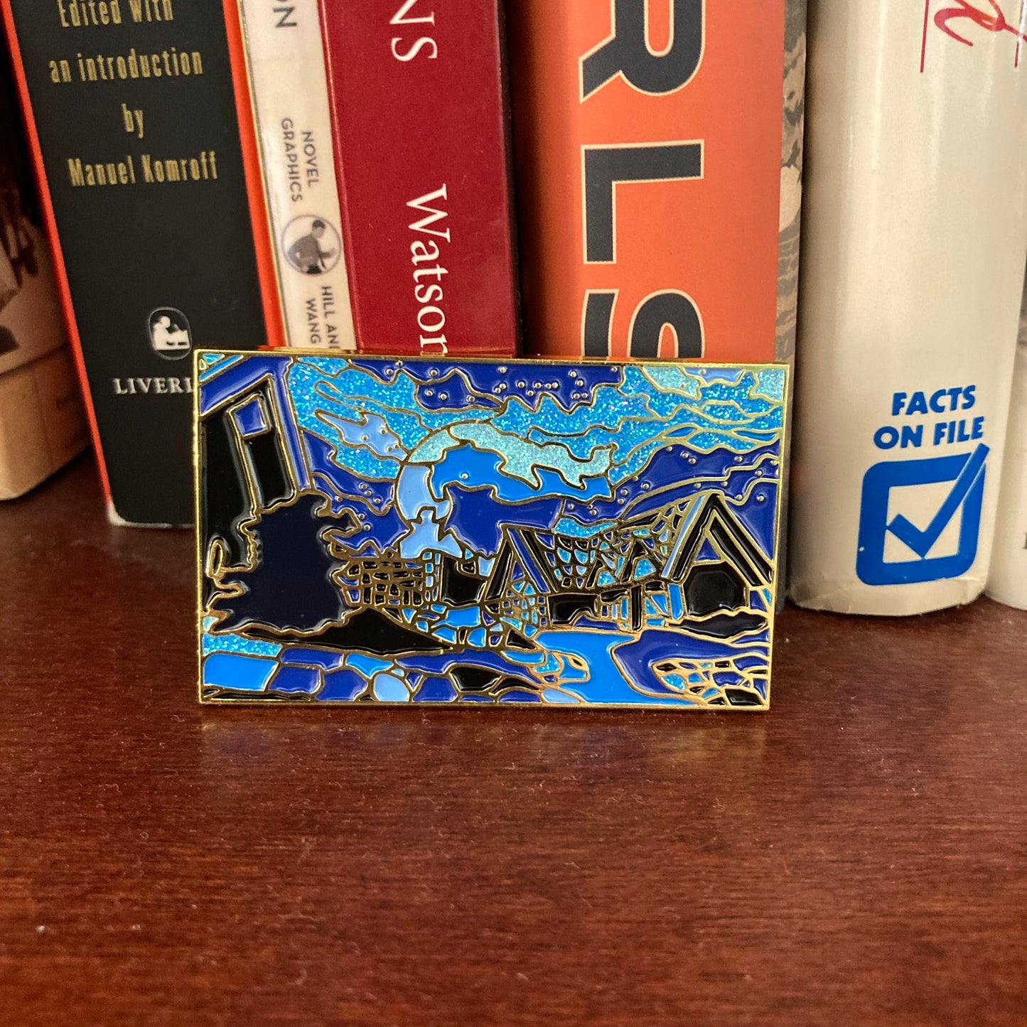 Limited Edition City at Night 2.5" Soft Enamel Glitter Pin