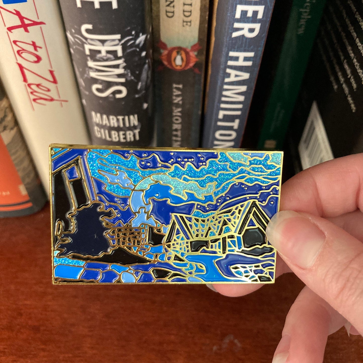 Limited Edition City at Night 2.5" Soft Enamel Glitter Pin