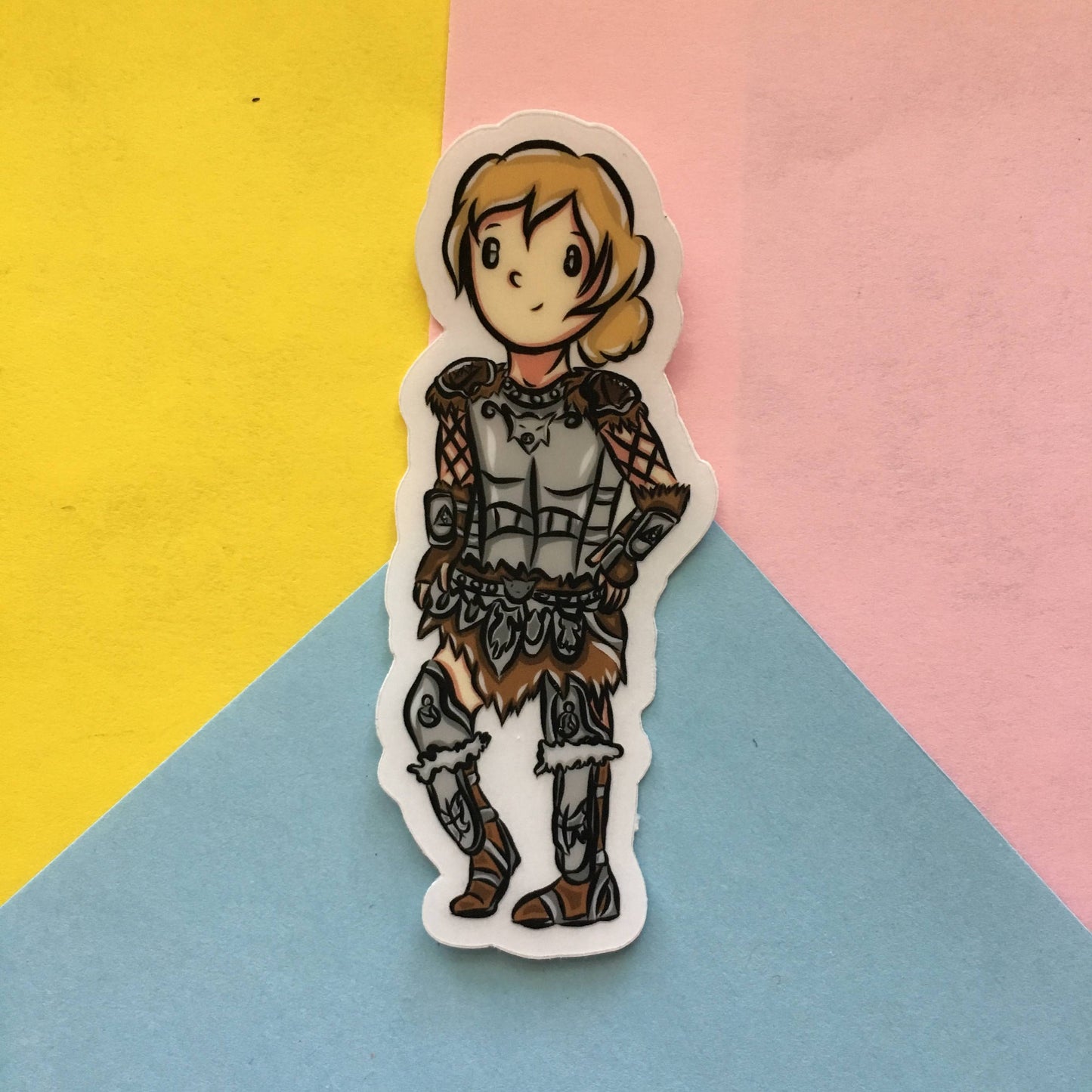 Wolf Pattern Steel Armor 3 Inch Clear Vinyl Sticker