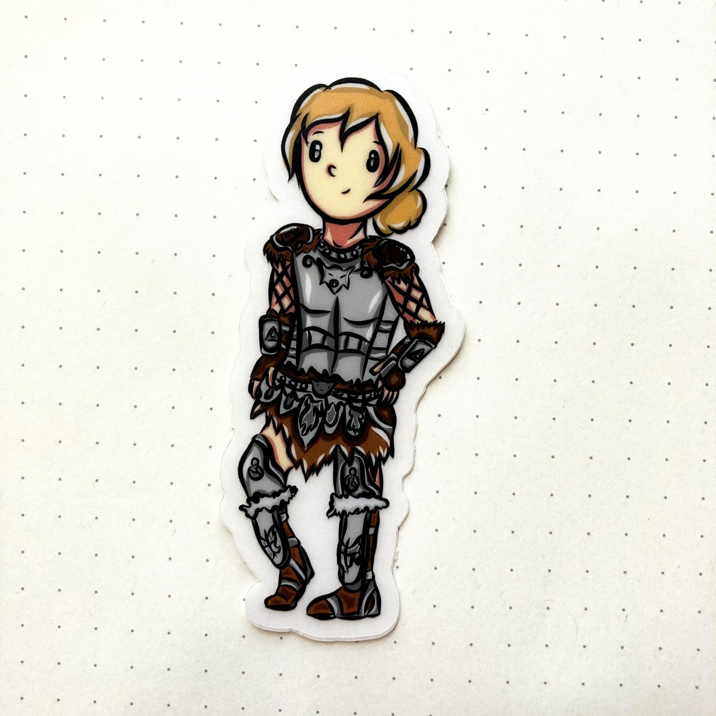 Wolf Pattern Steel Armor 3 Inch Clear Vinyl Sticker