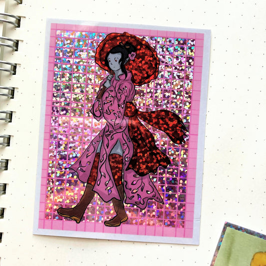 Dark Elf 3” Waterproof Glitter Sakura Vinyl Sticker