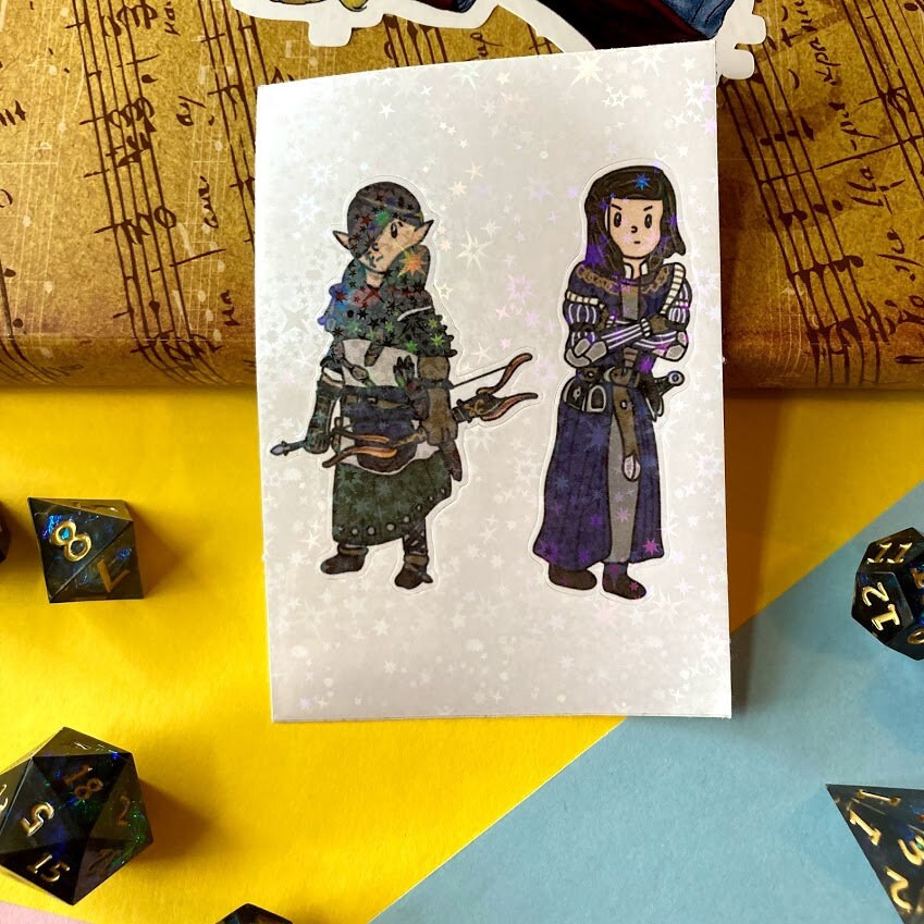 Iconic Rivals Holographic Star Vinyl Sticker Sheet