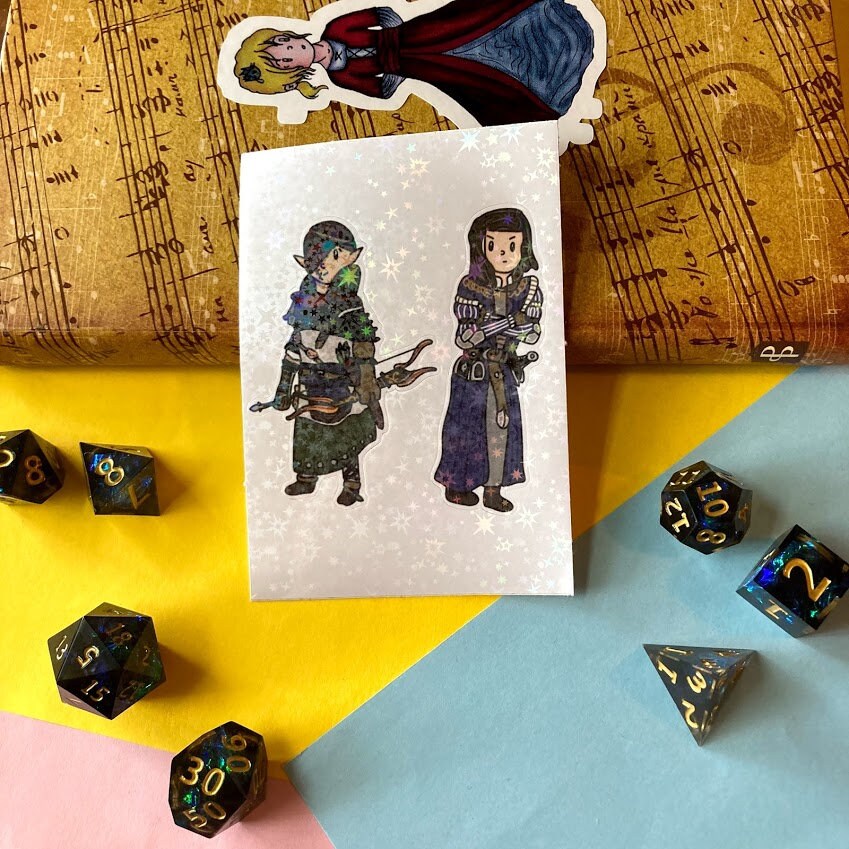 Iconic Rivals Holographic Star Vinyl Sticker Sheet