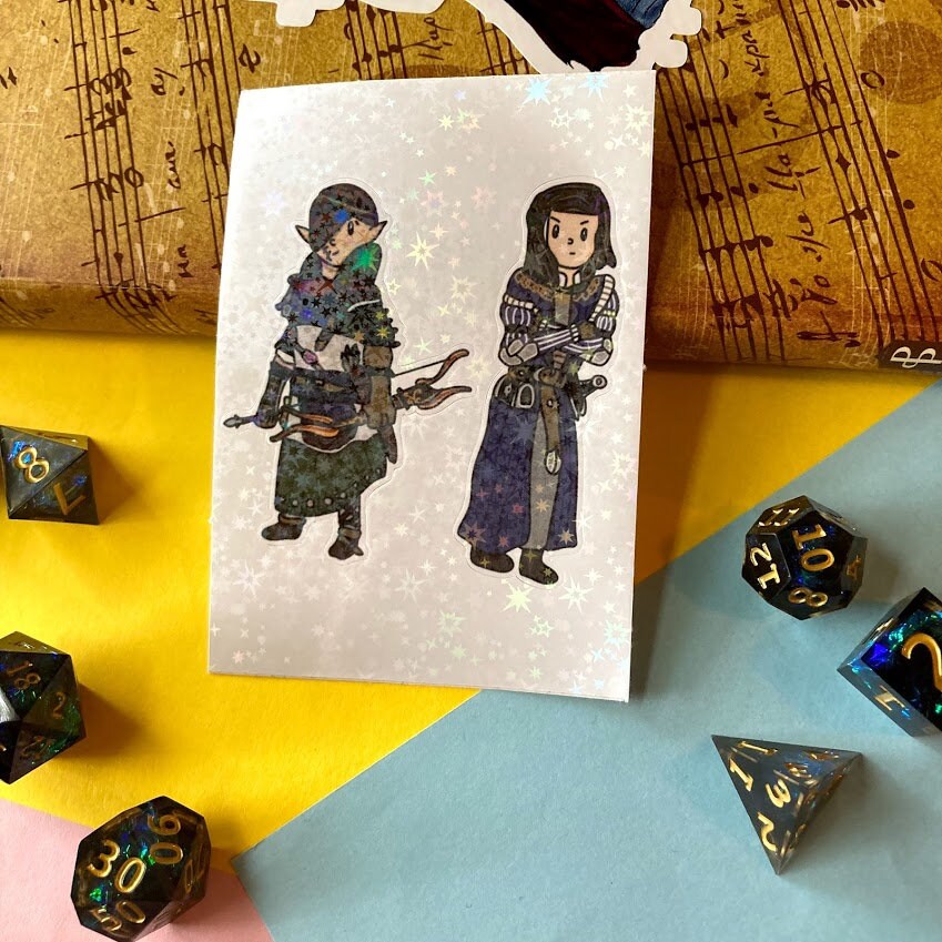 Iconic Rivals Holographic Star Vinyl Sticker Sheet