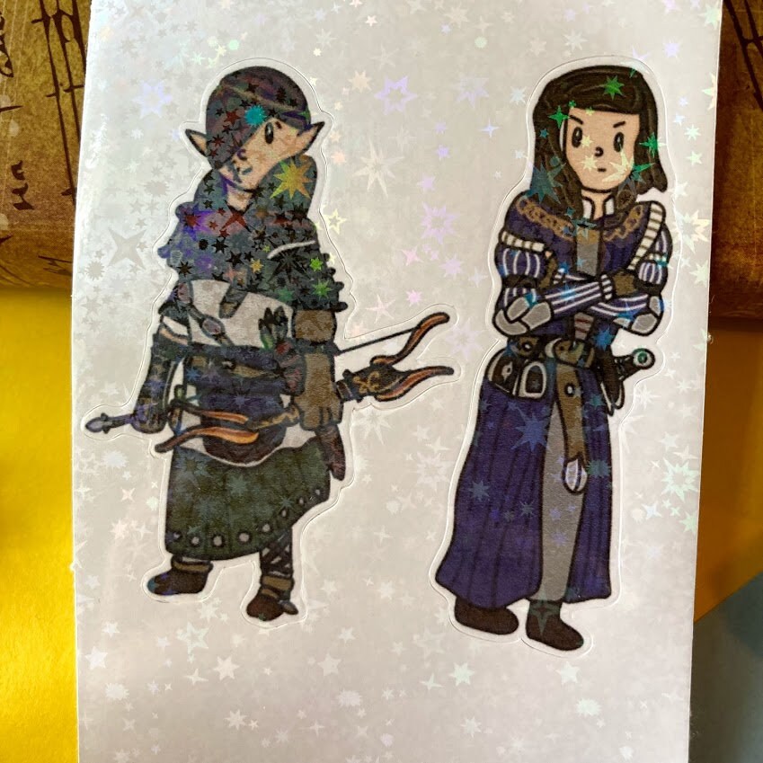 Iconic Rivals Holographic Star Vinyl Sticker Sheet