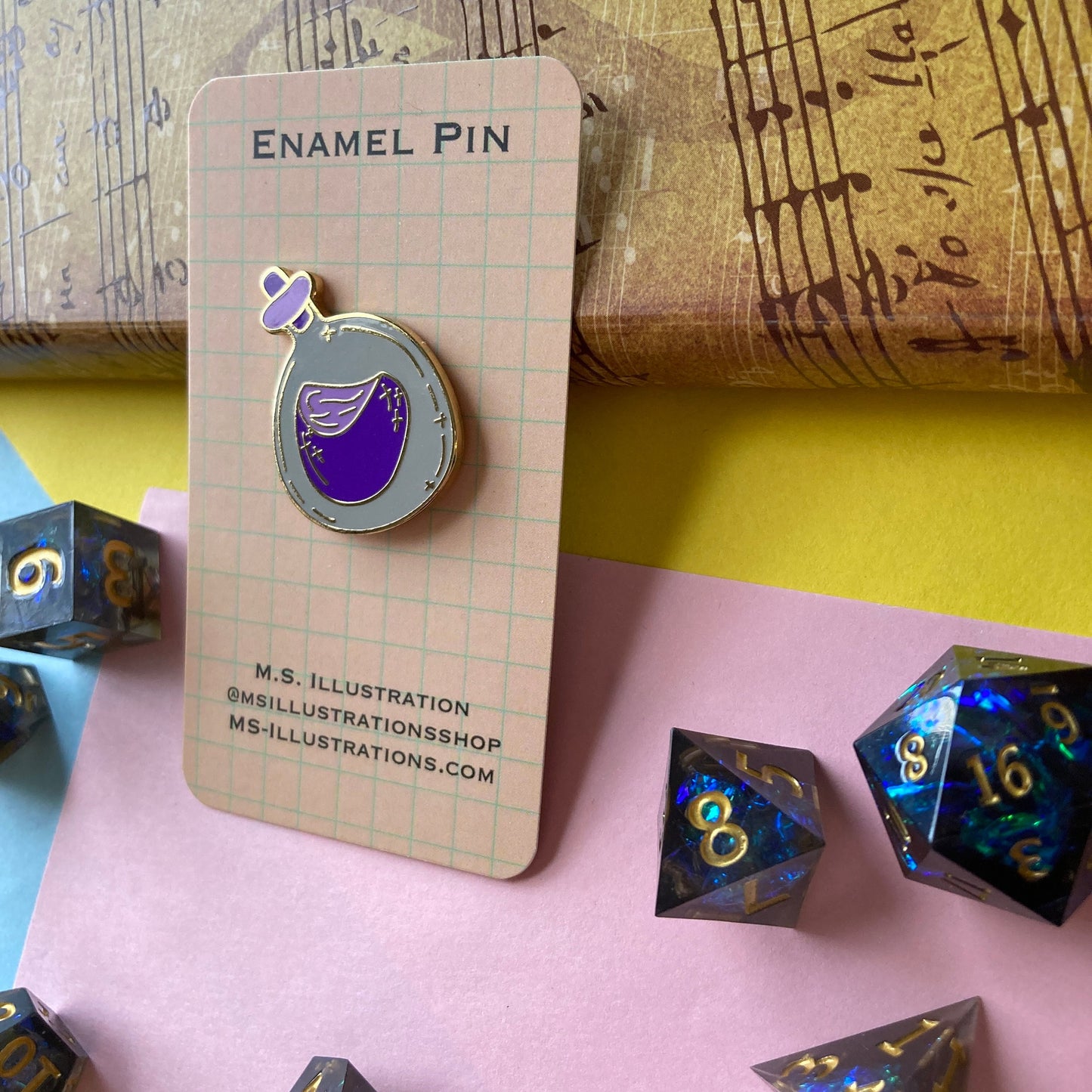Purple Potion 1.5 Inch Hard Enamel Pin (CLEARANCE)