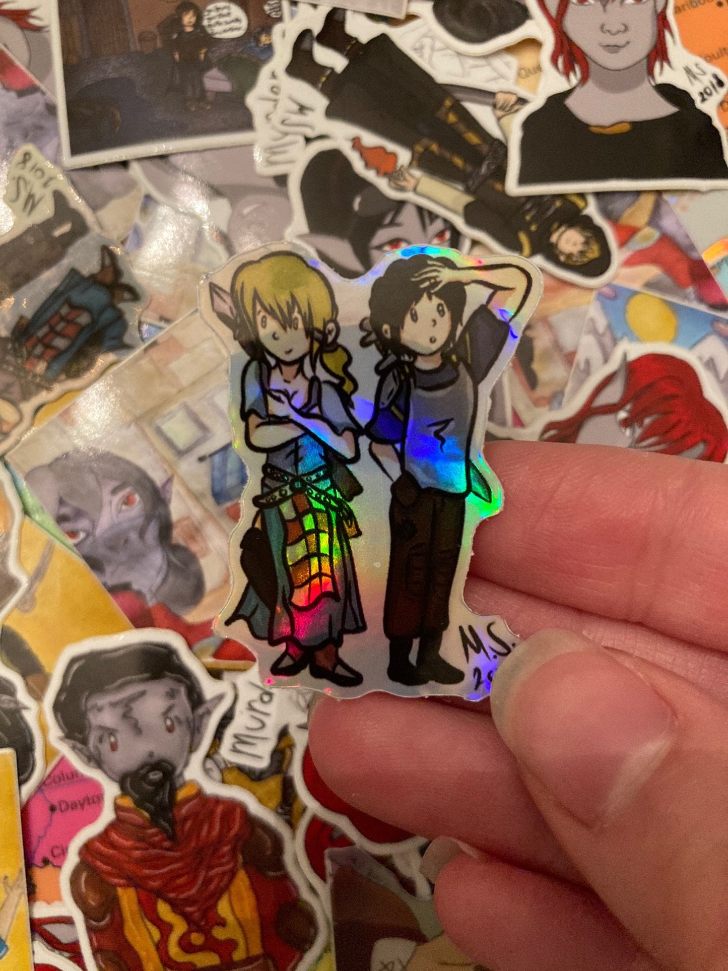 Baby Adventurers Mini Holographic Vinyl Sticker For RPG Gamer (CLEARANCE)