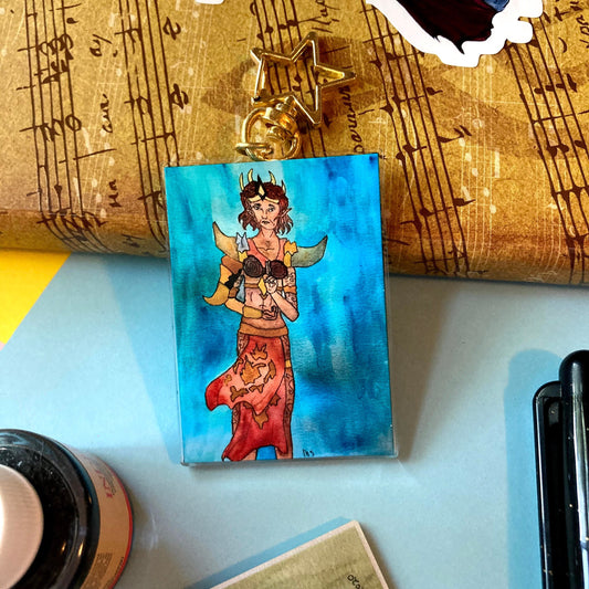 Watercolor Demigods 2.5 Inch Clear Acrylic Keychain: The Mother