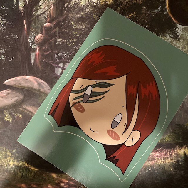 Chibi Huntress Oopsie 5x7 Inch Sticker Sheet (CLEARANCE)