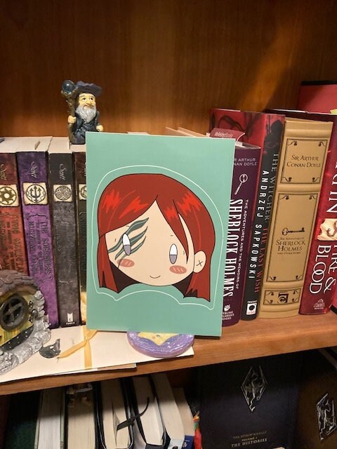 Chibi Huntress Oopsie 5x7 Inch Sticker Sheet (CLEARANCE)