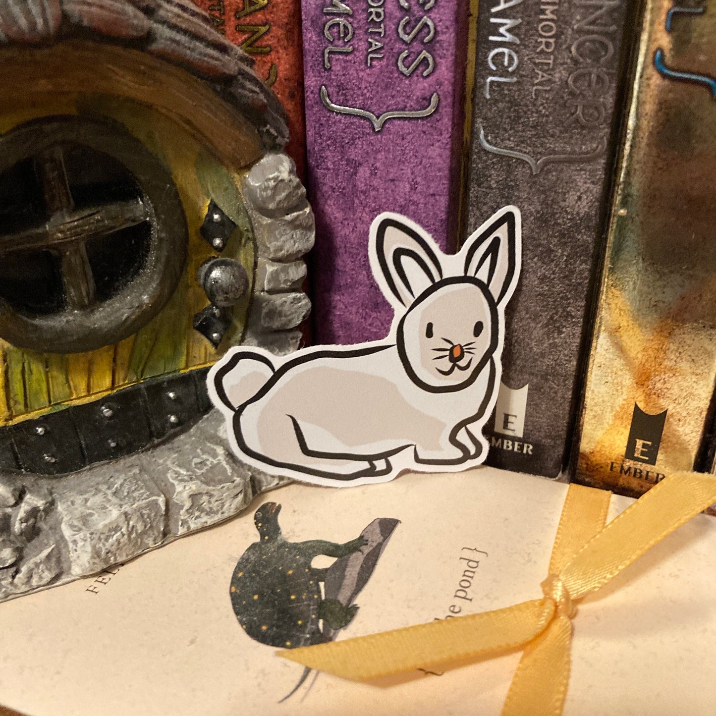 White Bunny 2.5 Inch Vinyl Sticker (CLEARANCE)