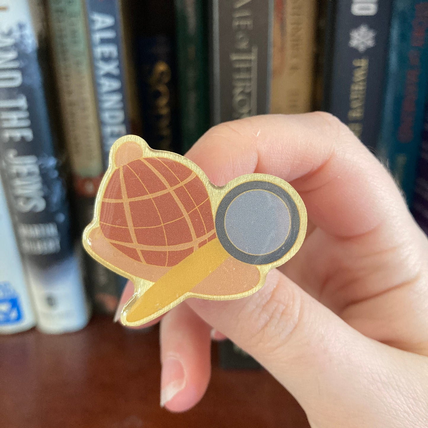 Detective Hat Brass Metal Pin PREORDER