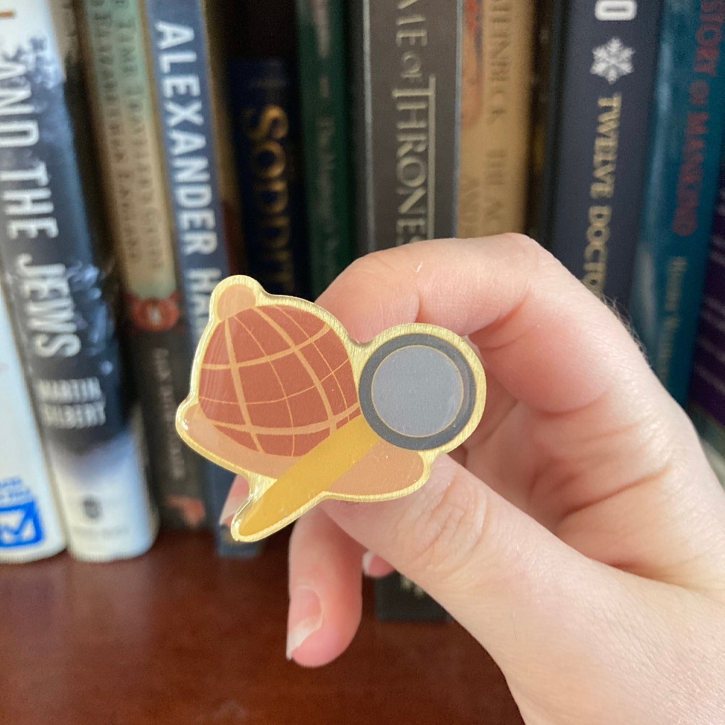 Detective Hat Brass Metal Pin PREORDER