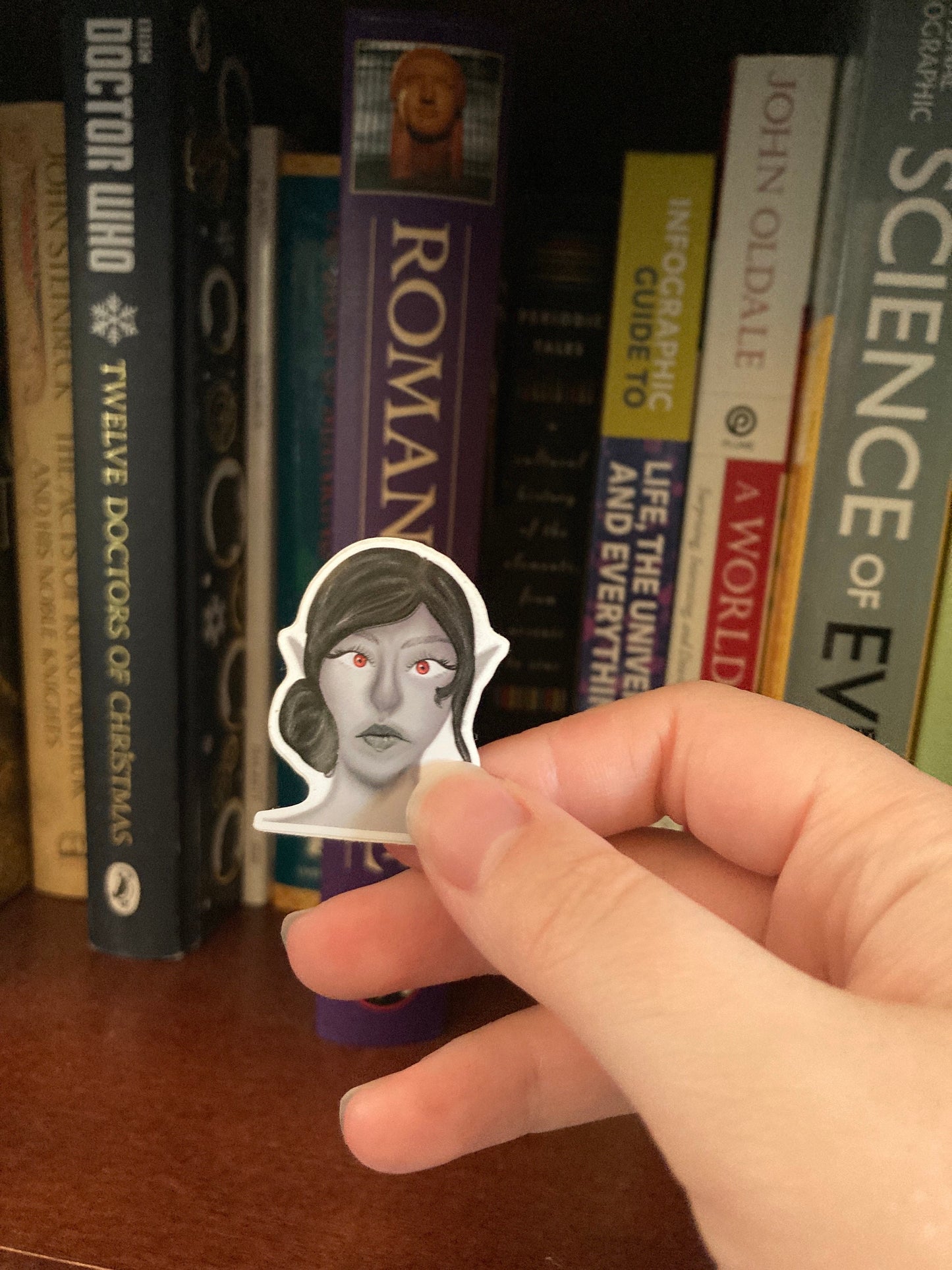 Dark Elf Portrait Mini Waterproof Vinyl Sticker (CLEARANCE)