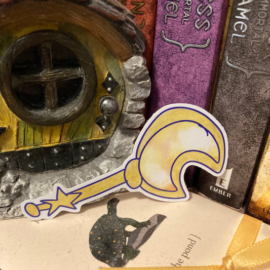 Moon Magic Wand 2.5 Inch Waterproof Vinyl Sticker (CLEARANCE)