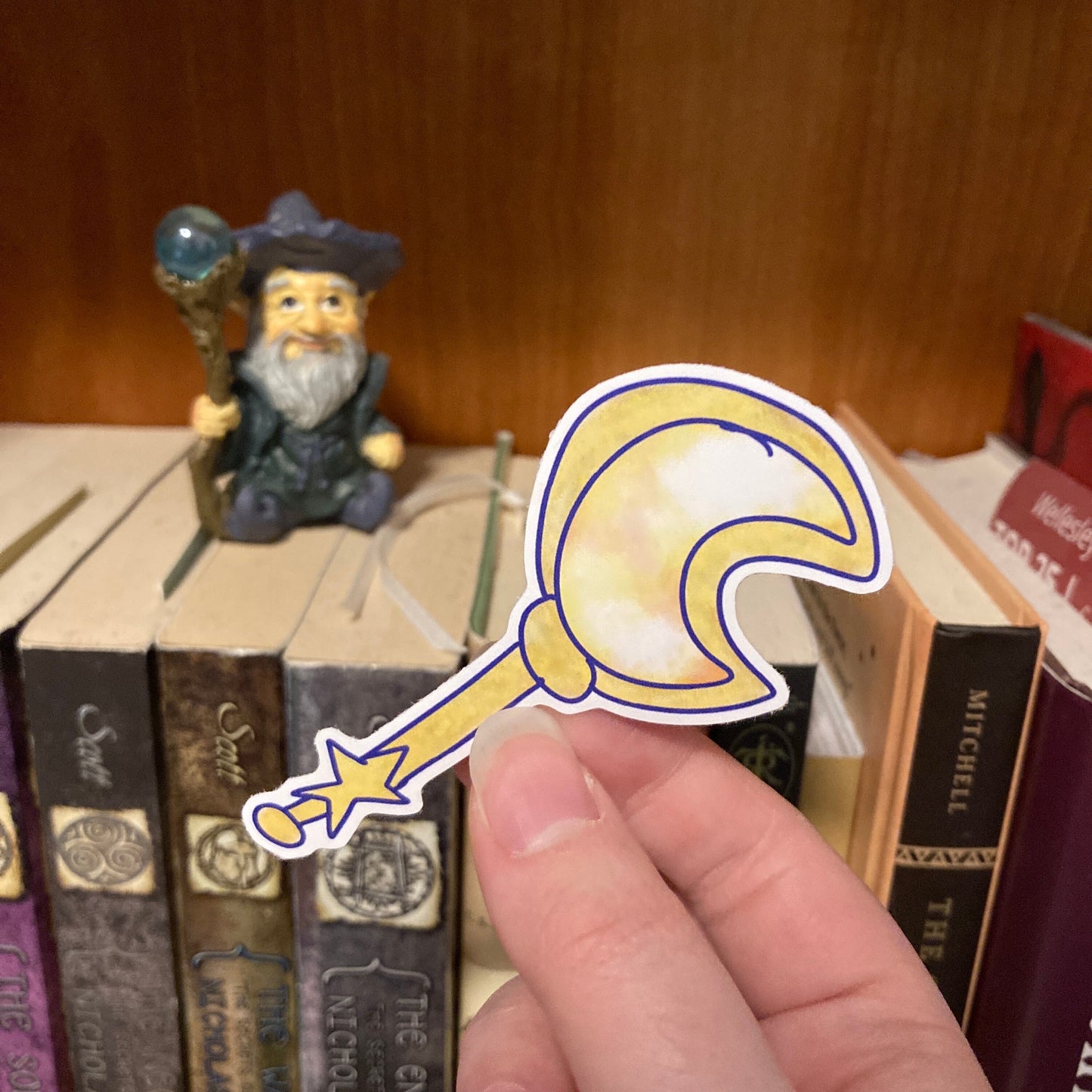 Moon Magic Wand 2.5 Inch Waterproof Vinyl Sticker (CLEARANCE)