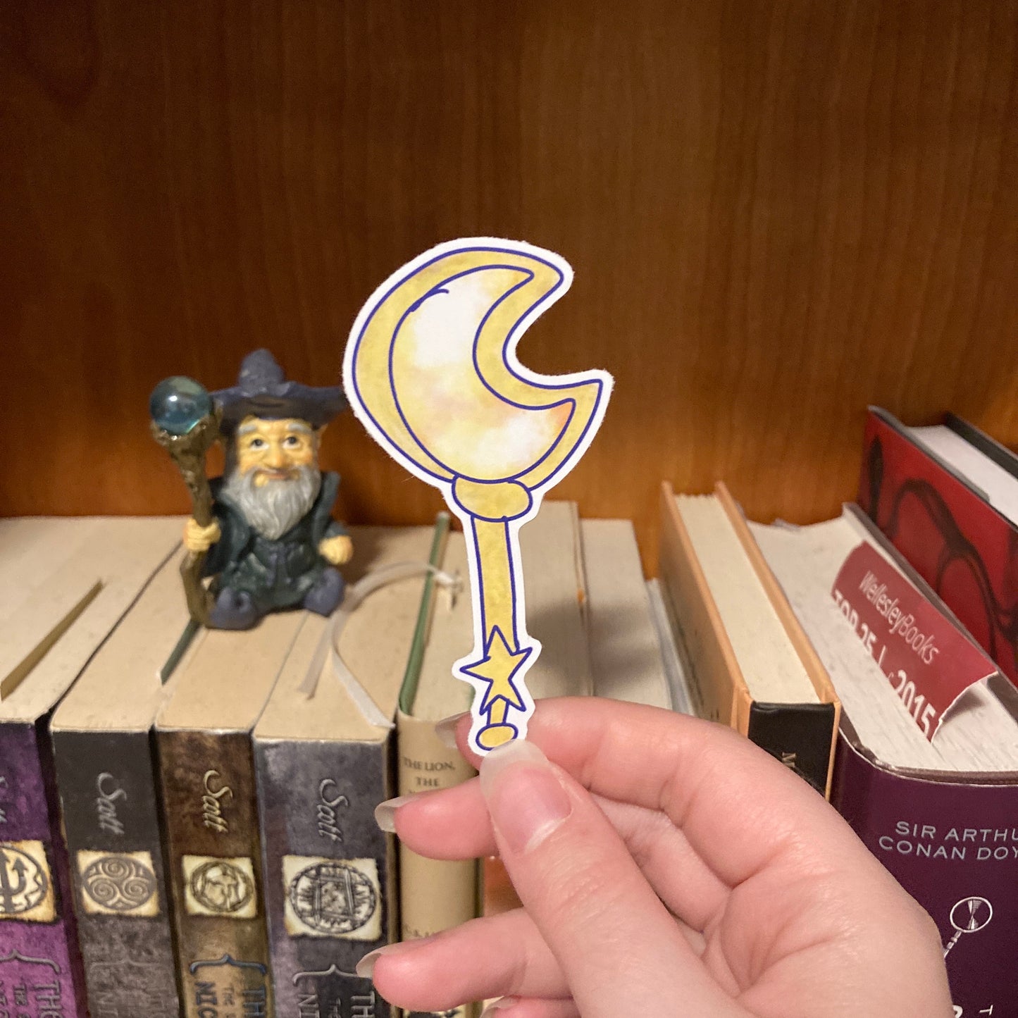 Moon Magic Wand 2.5 Inch Waterproof Vinyl Sticker (CLEARANCE)