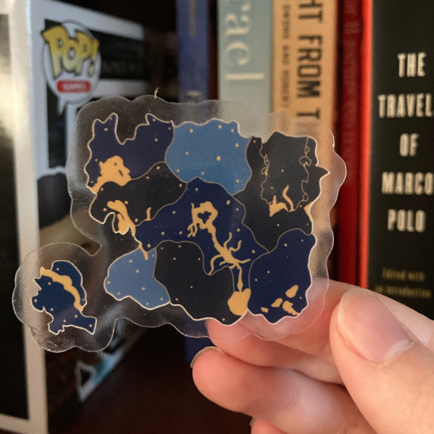 Fantasy Map 2 Inch Clear Vinyl Sticker