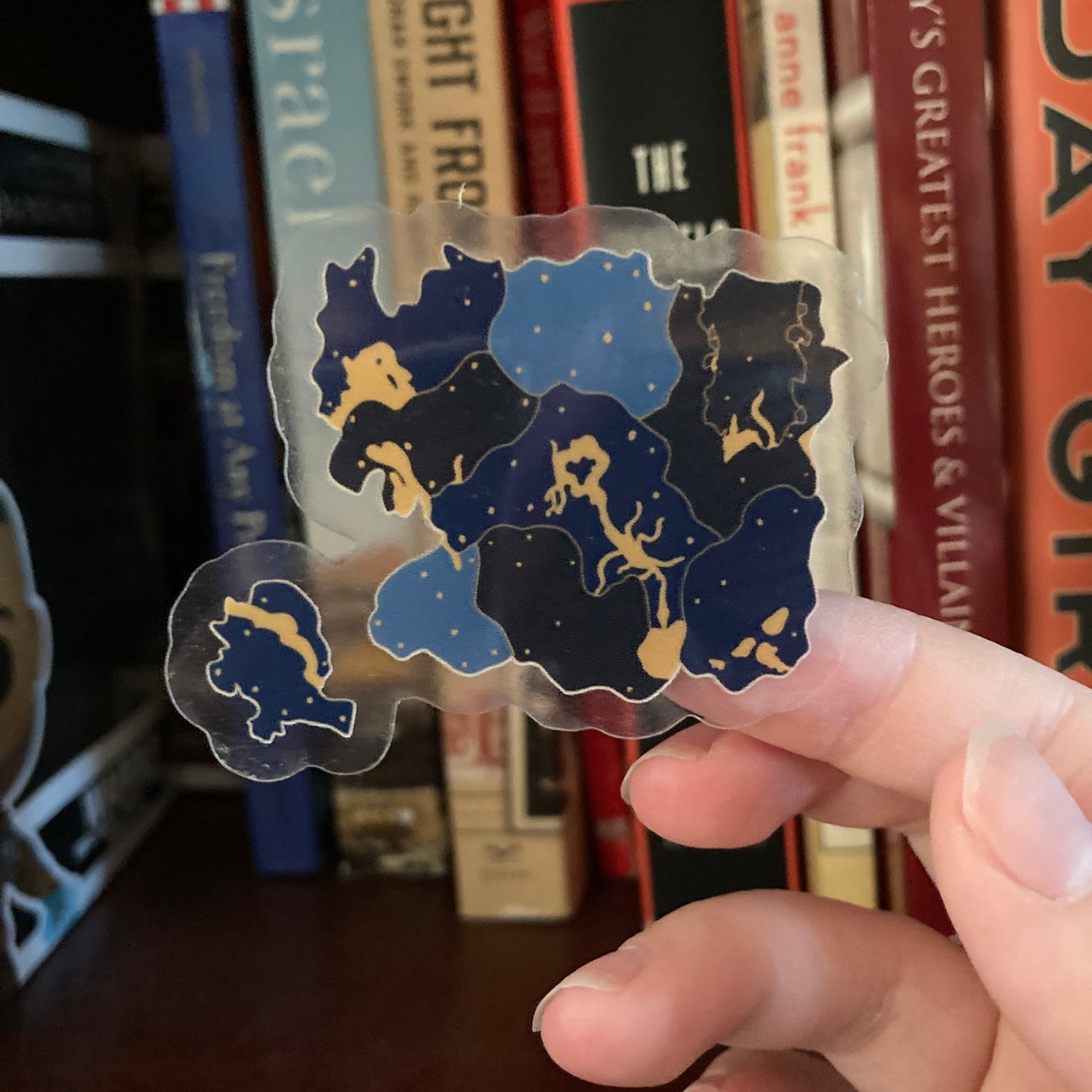 Fantasy Map 2 Inch Clear Vinyl Sticker