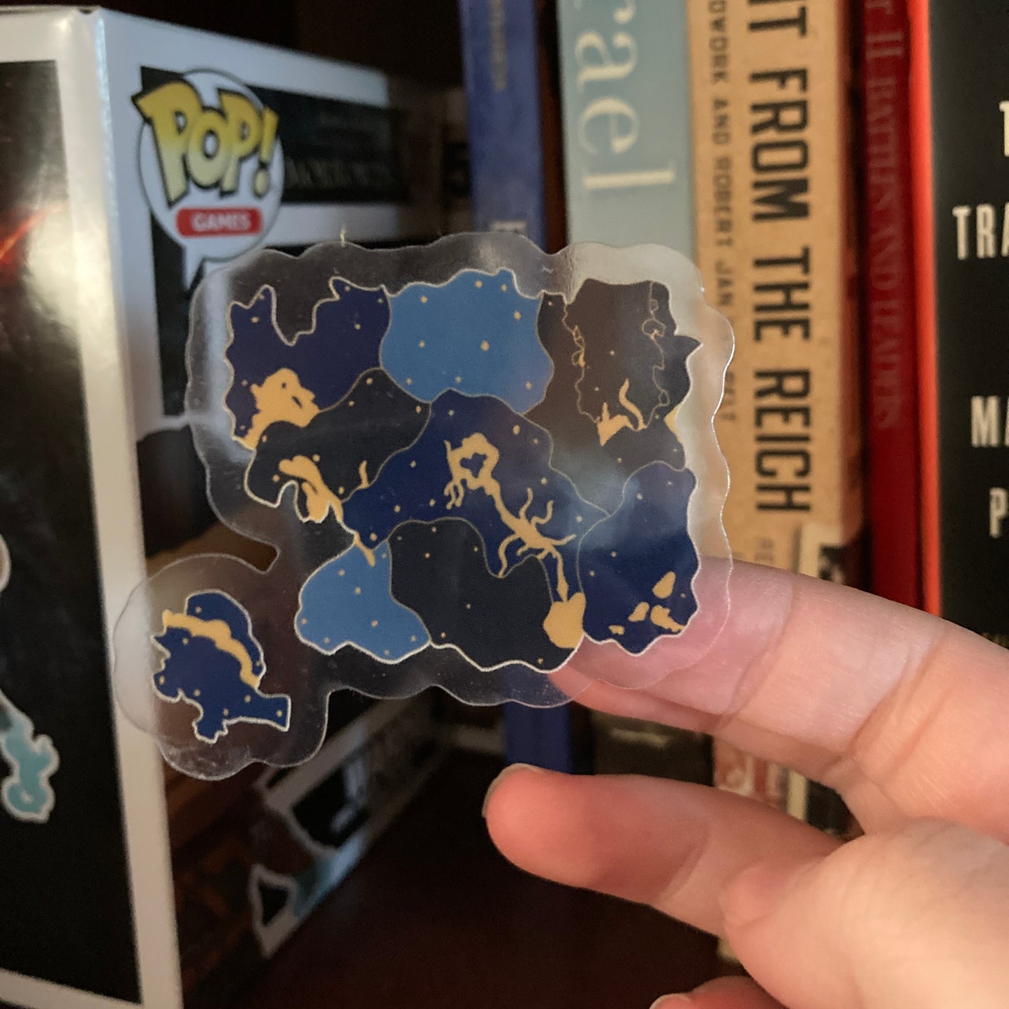 Fantasy Map 2 Inch Clear Vinyl Sticker