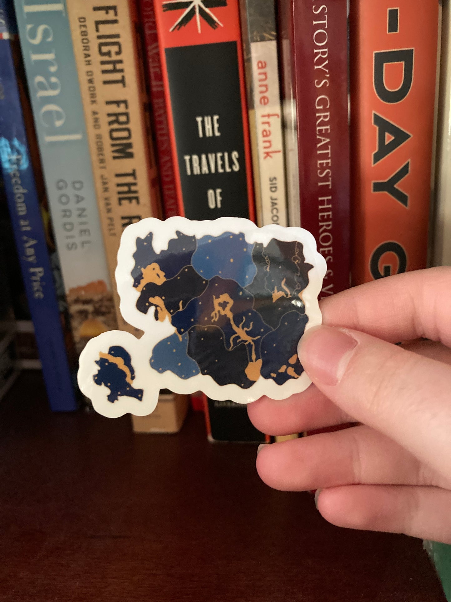 Fantasy Map 2 Inch Clear Vinyl Sticker