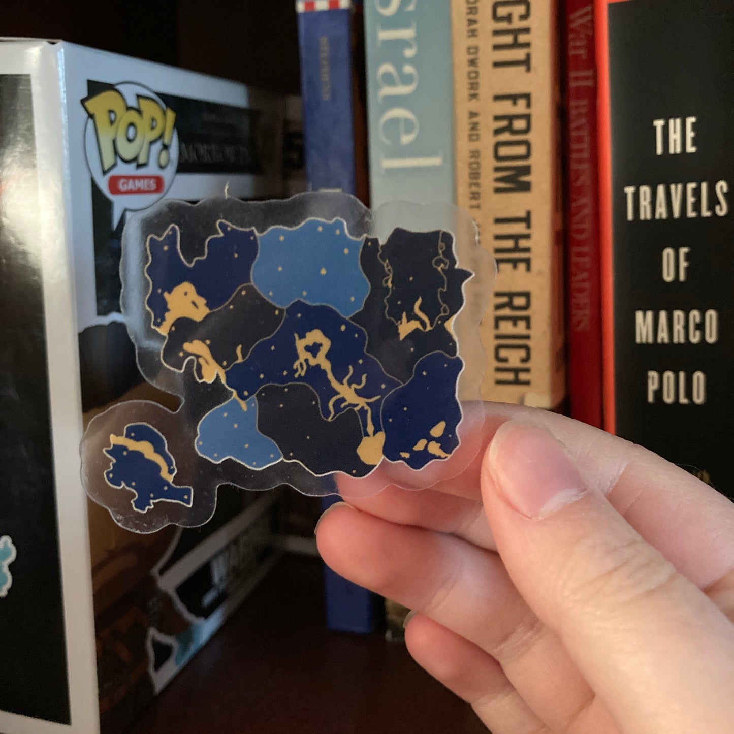 Fantasy Map 2 Inch Clear Vinyl Sticker