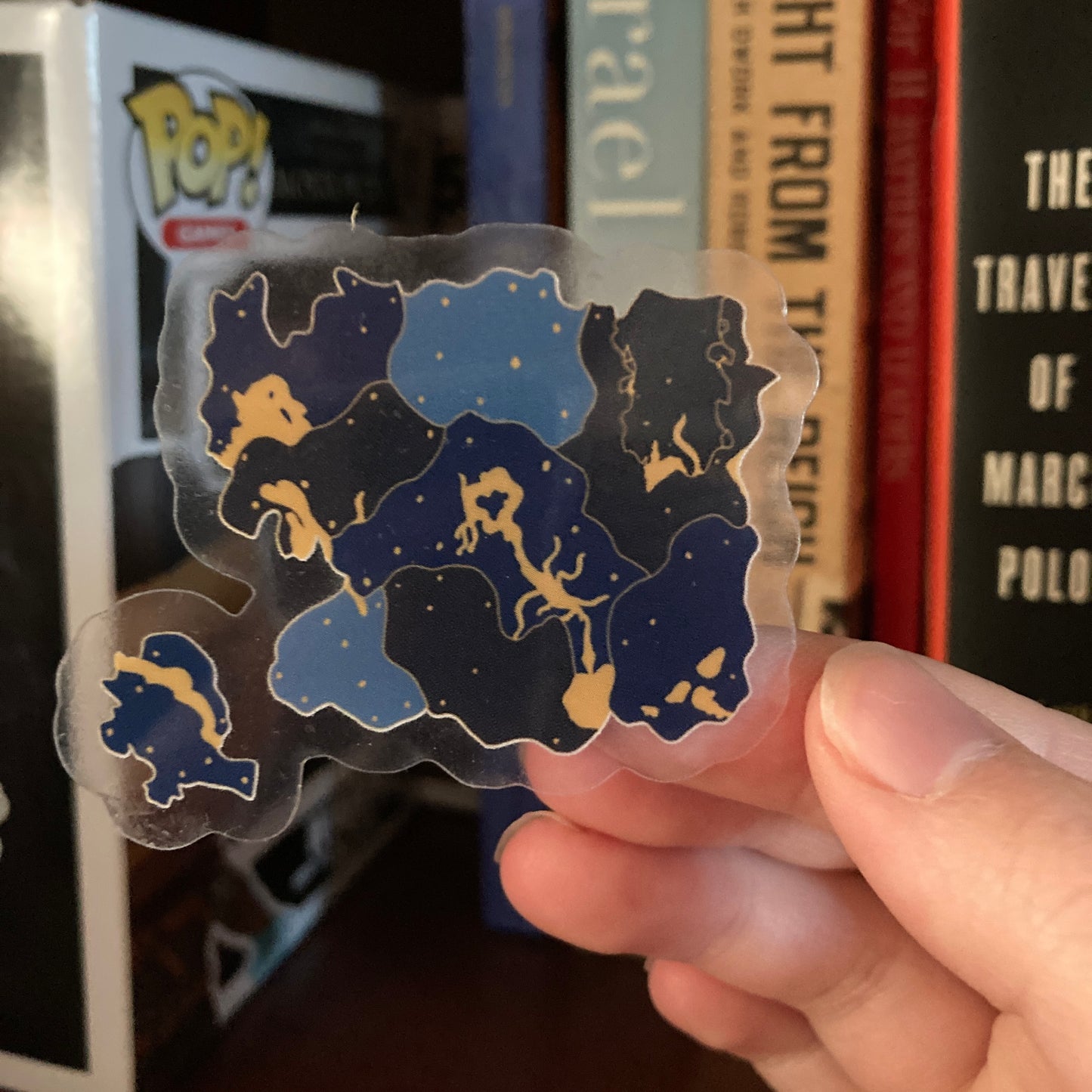 Fantasy Map 2 Inch Clear Vinyl Sticker