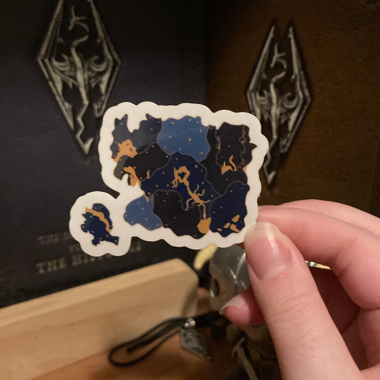 Fantasy Map 2 Inch Clear Vinyl Sticker