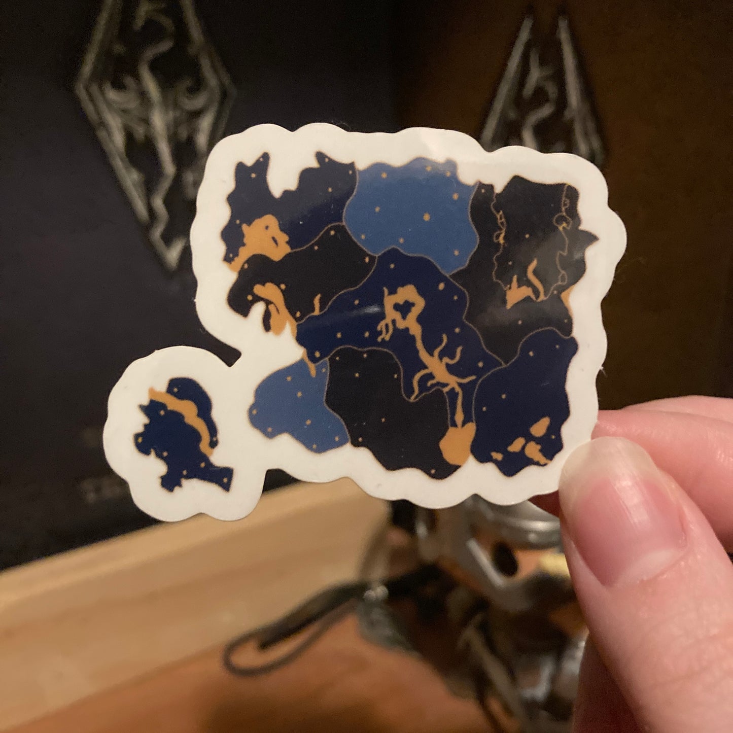 Fantasy Map 2 Inch Clear Vinyl Sticker