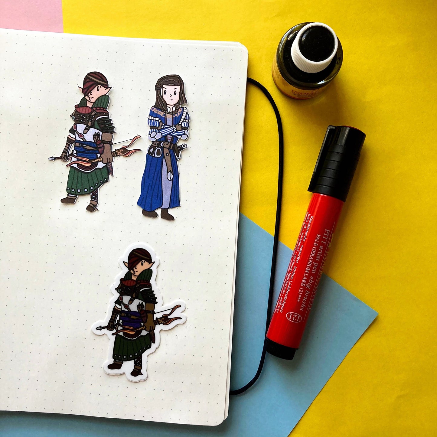 Roleplaying Game Iconic Rivals Matte Paper Stickers