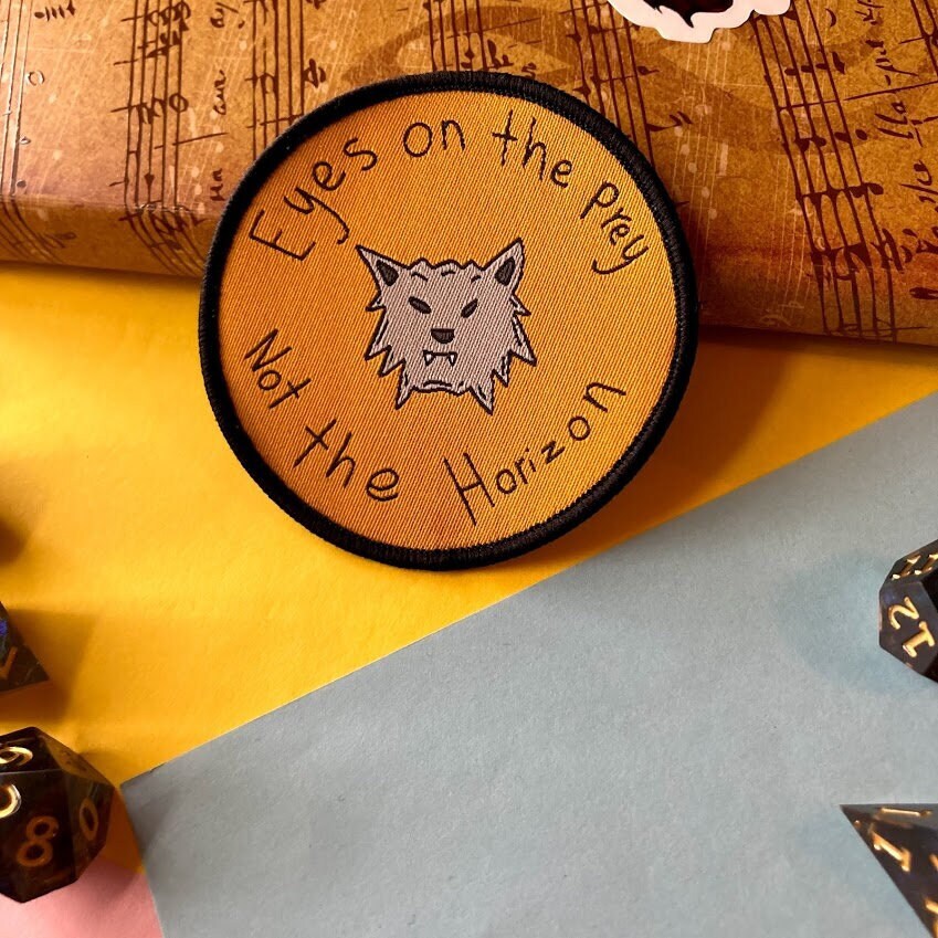 Wolf Quote Woven 3 Inch Iron On Patch