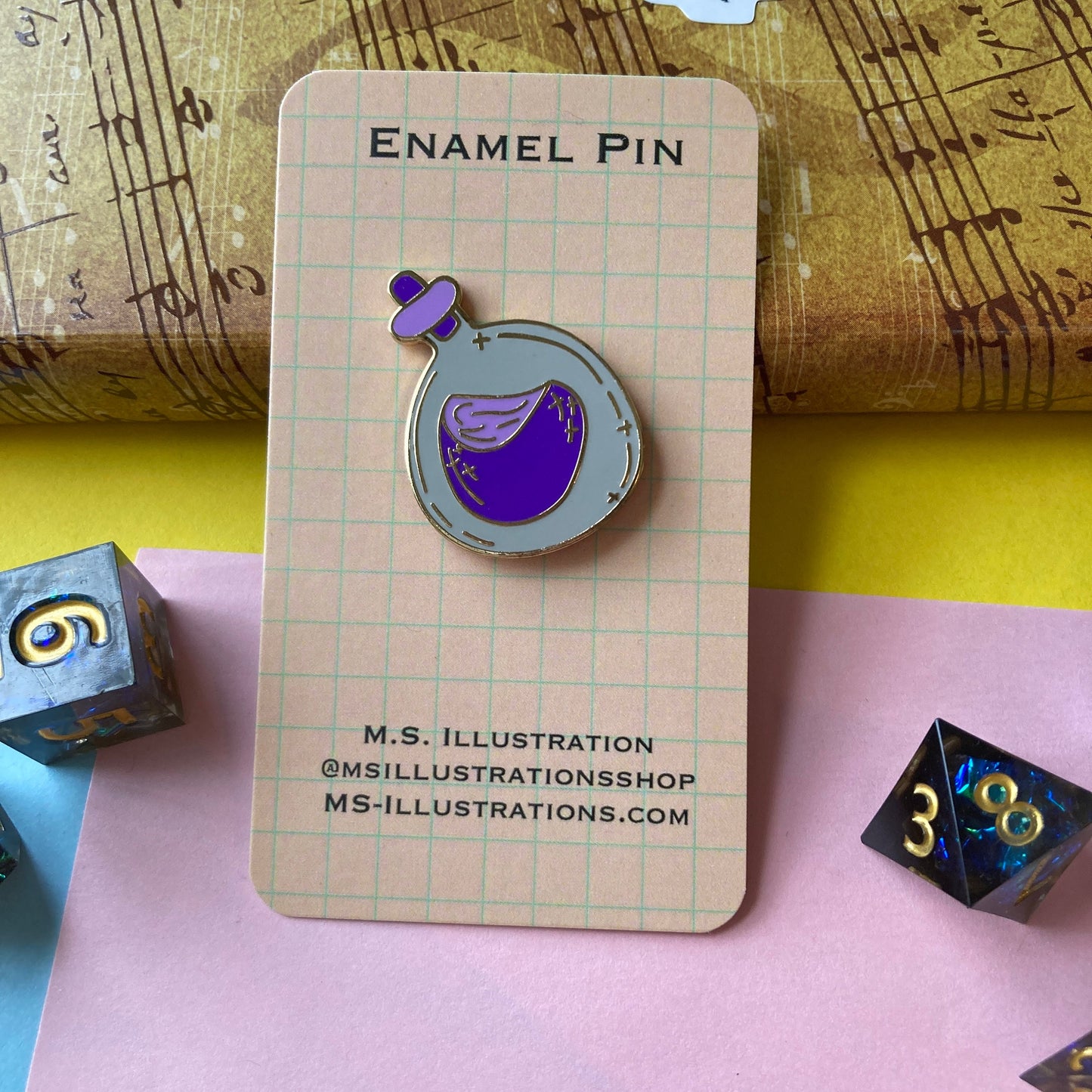 Purple Potion 1.5 Inch Hard Enamel Pin