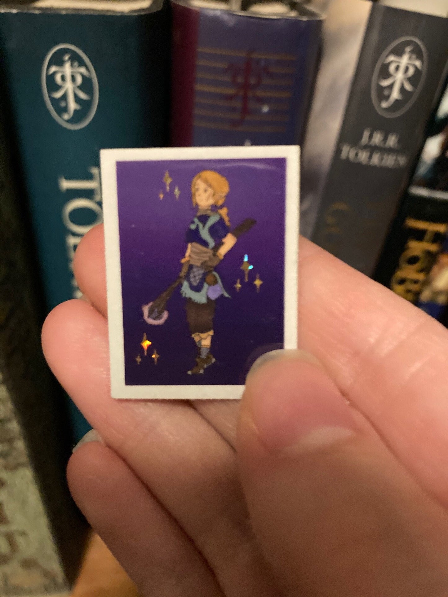 Warden Mage Mini Vinyl Glitter Sticker For Gamer