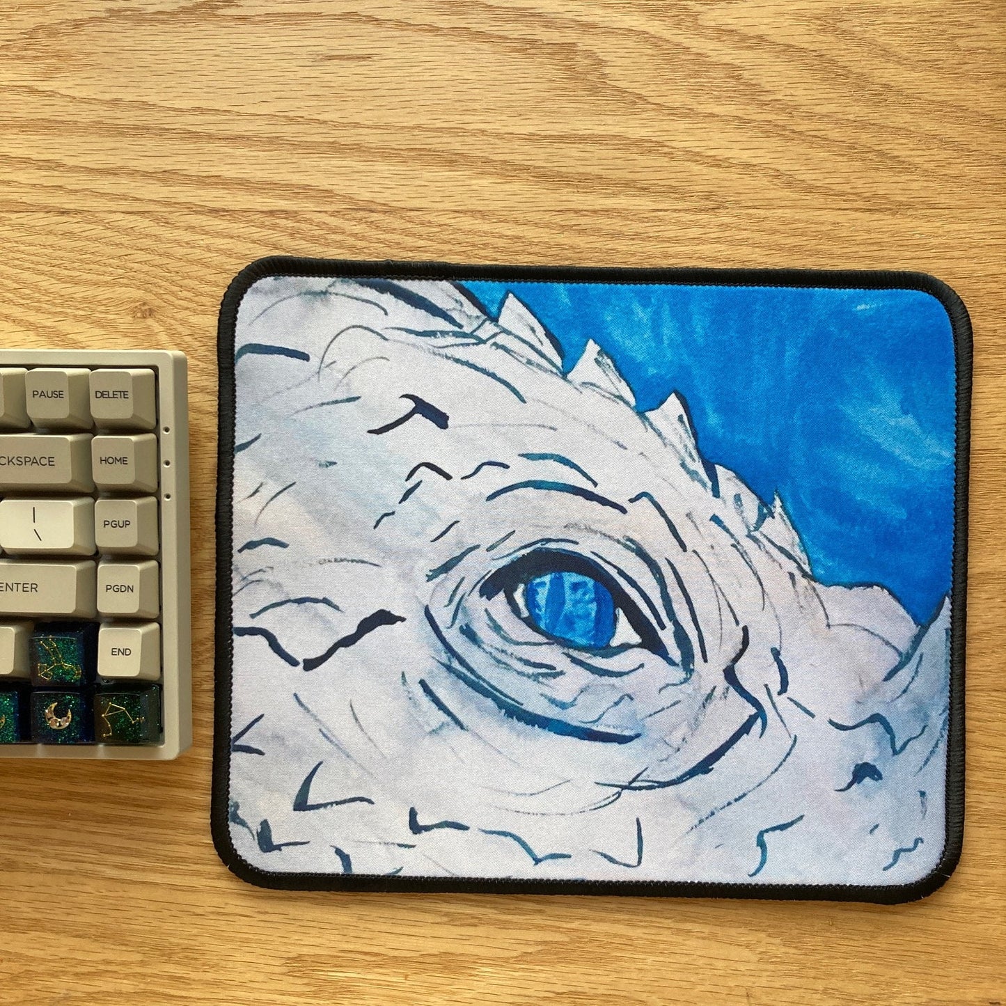 Blue And Grey Dragon Fantasy 9x7 Inch Gaming Mouse Pad