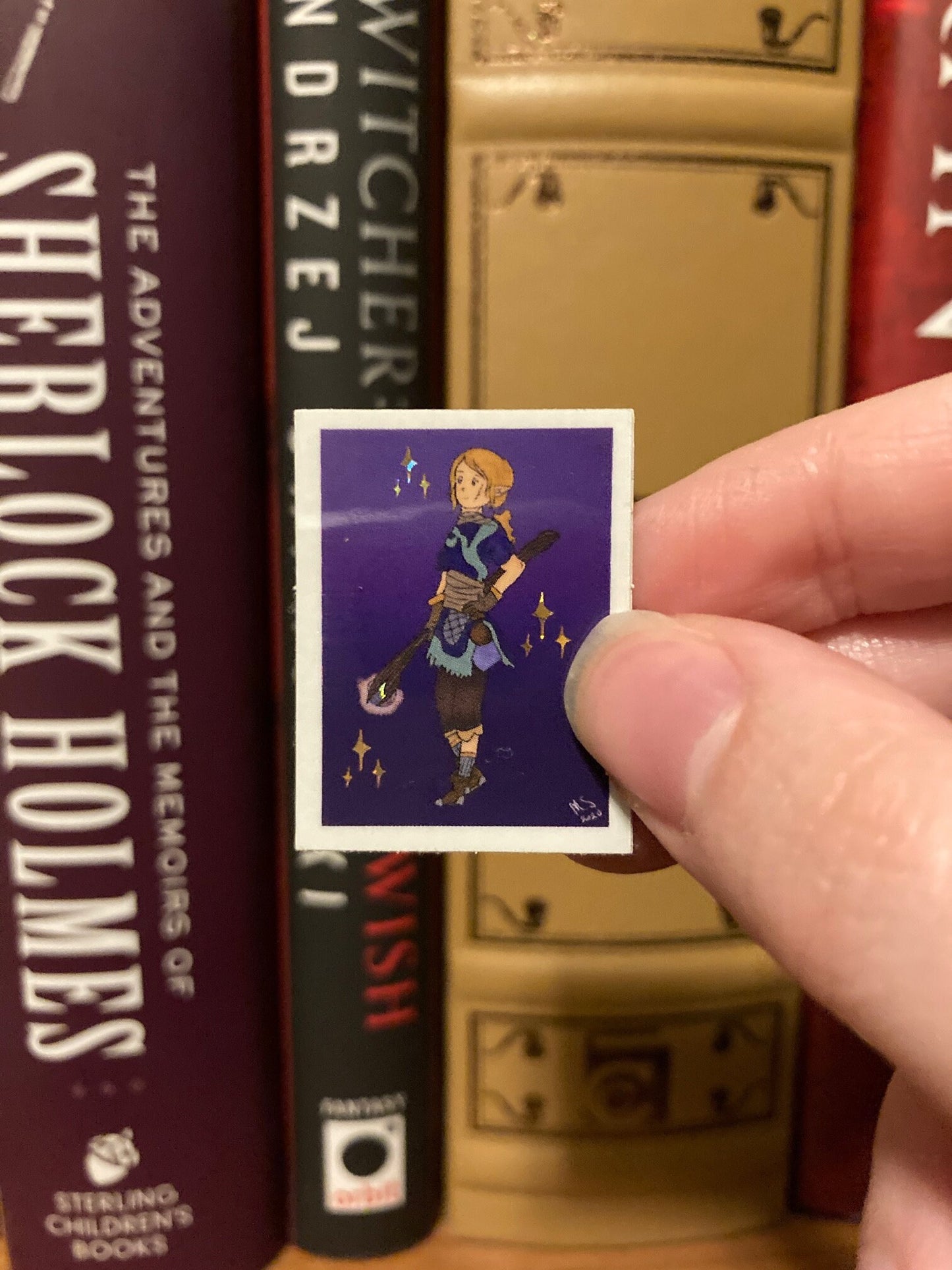 Warden Mage Mini Vinyl Glitter Sticker For Gamer