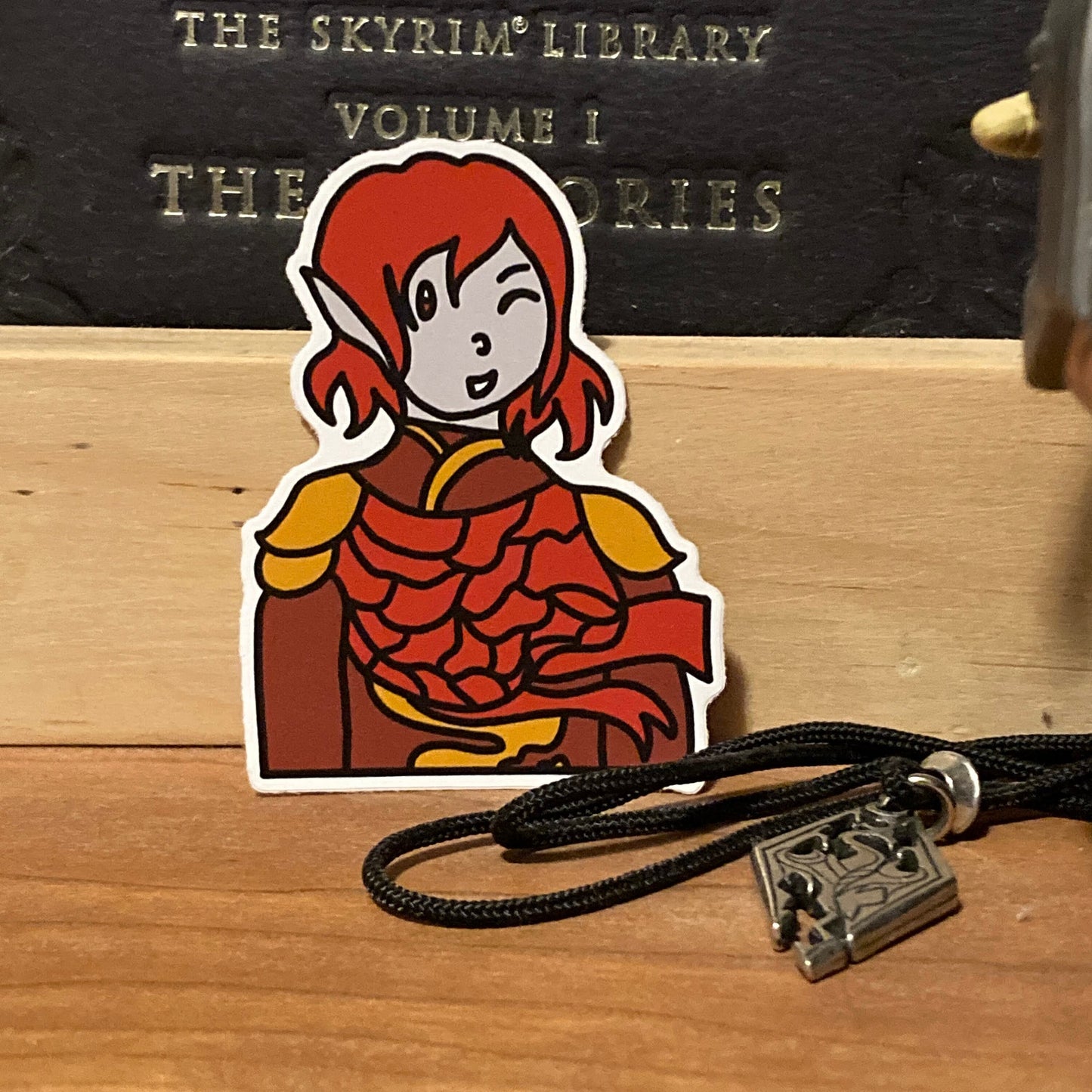 Red Hair Dark Elf Vinyl Sticker