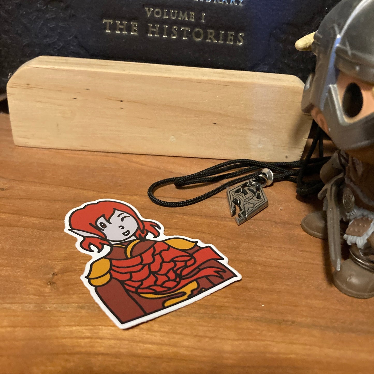 Red Hair Dark Elf Vinyl Sticker